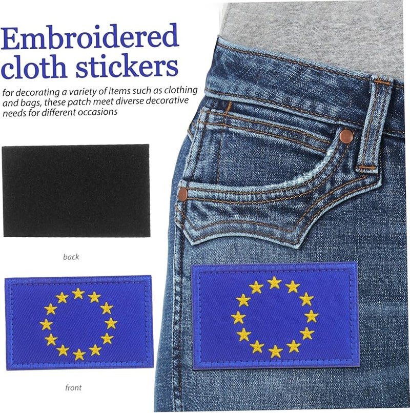 European Union Flag Embroidered Patch For Backpacks Clothing Hats Applique - Image 5